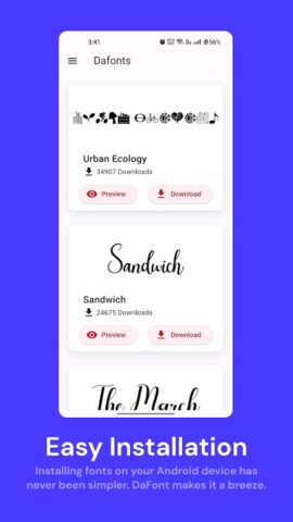 DaFont — Fonts Installer для Android — скриншот 2