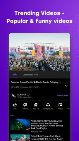 DailyTube — media player для Android — скриншот 3