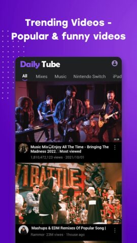 DailyTube — media player для Android — скриншот 5