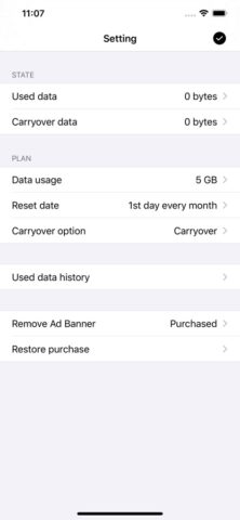 Data Remaining для iOS — скриншот 4