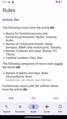 Der Die Das для Android — скриншот 3