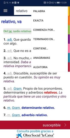 Diccionario RAE y ASALE (DLE) для Android — скриншот 4