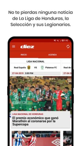 Diez Honduras для Android — скриншот 1