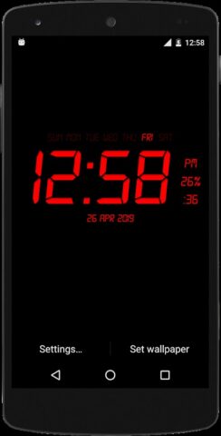 Цифровые часы живые обои для Android — скриншот 3