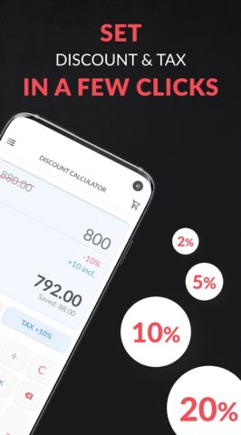 Калькулятор скидок и налогов для Android — скриншот 2