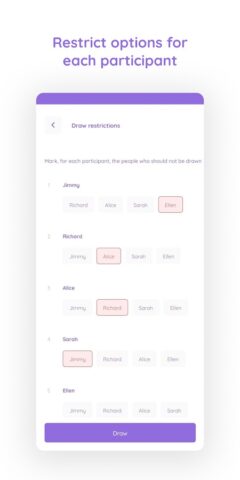 Draw Secret Santa для Android — скриншот 2