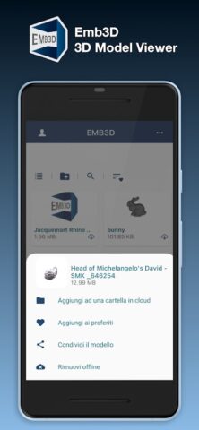 Emb3D 3D Model Viewer для Android — скриншот 4