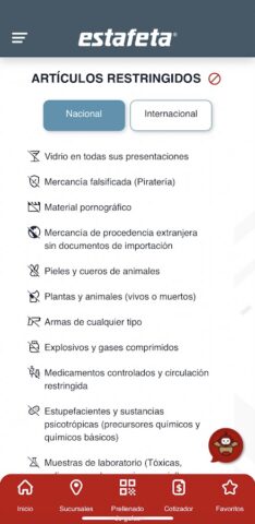 Estafeta Móvil для Android — скриншот 5