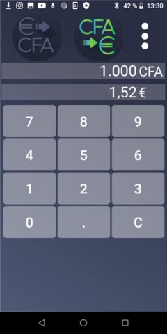 Euro — Franc CFA Convertisseur для Android — скриншот 2