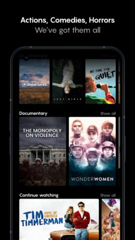 Filmzie – Movie Streaming App для Android — скриншот 1