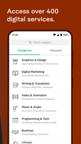 Fiverr — Freelance Service для Android — скриншот 4