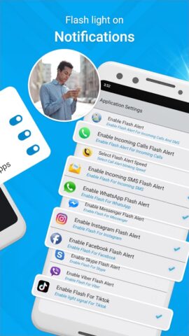 вспышка на звонок и смс для Android — скриншот 3