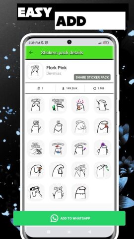 Sticker de Flork para whatsapp для Android — скриншот 2