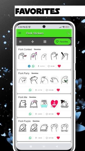 Sticker de Flork para whatsapp для Android — скриншот 5