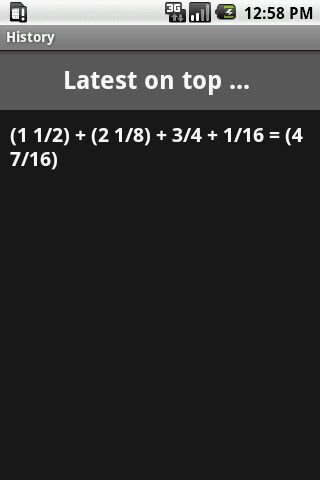 Дробный калькулятор для Android — скриншот 2