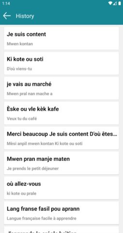Traduction Créole Haïtien en F для Android — скриншот 5