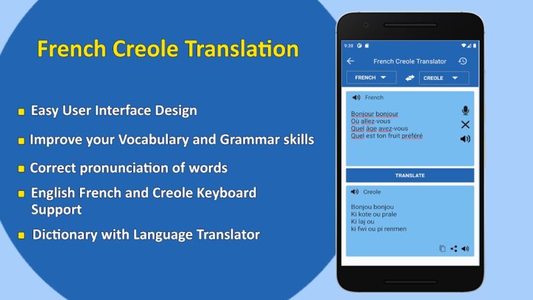 French Creole Translator для Android — скриншот 1