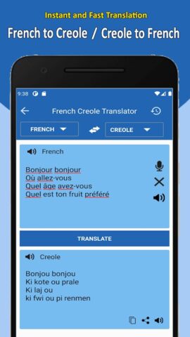 French Creole Translator для Android — скриншот 2