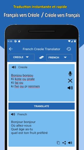 French Creole Translator для Android — скриншот 3