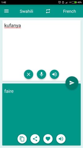French-Swahili Translator для Android — скриншот 3