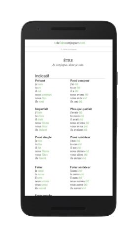 Спряжения французских глаголов для Android — скриншот 4
