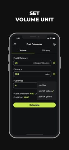 Топливный калькулятор для Android — скриншот 4