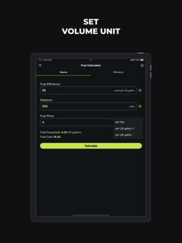 Топливный калькулятор для iOS — скриншот 4