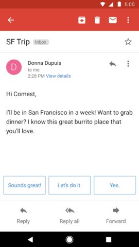 Gmail Go для Android — скриншот 3