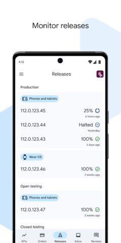 Google Play Console для Android — скриншот 2