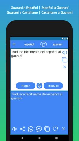 Traductor guaraní español для Android — скриншот 3