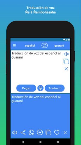 Traductor guaraní español для Android — скриншот 5