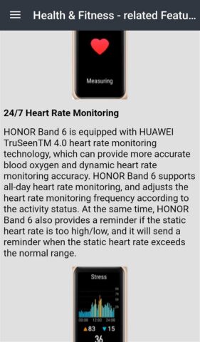 Honor Band 6 Guide для Android — скриншот 1