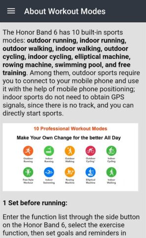 Honor Band 6 Guide для Android — скриншот 3
