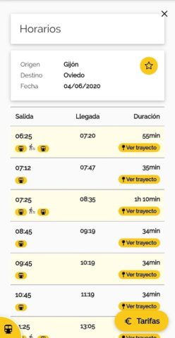 Horarios Feve y Cercanías для Android — скриншот 3