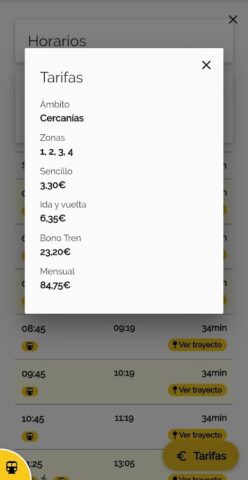 Horarios Feve y Cercanías для Android — скриншот 5