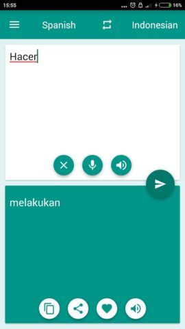 Indonesian-Spanish Translator для Android — скриншот 3