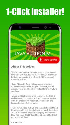 JAVA EDITION Mod for Minecraft для Android — скриншот 1