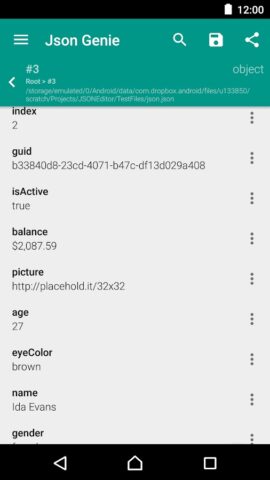Json Genie (Viewer & Editor) для Android — скриншот 3