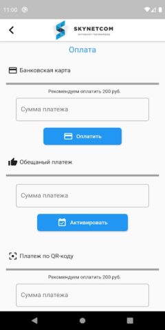 Кабинет SKYNETCOM для Android — скриншот 2