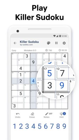 Killer Sudoku от Sudoku.com для Android — скриншот 1