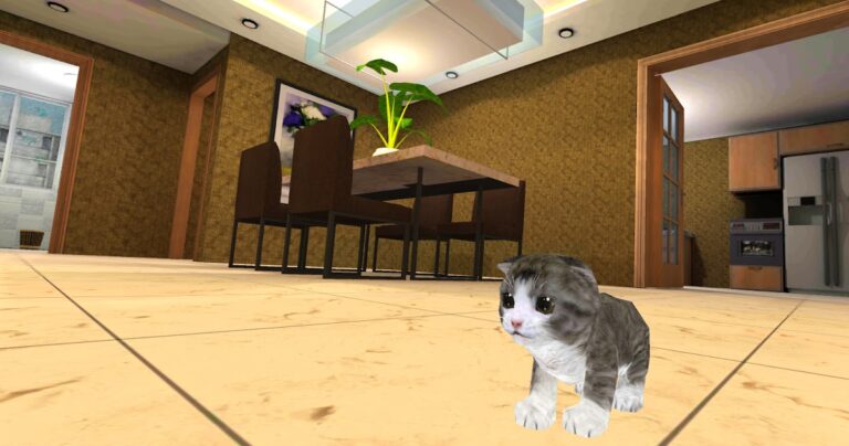Котенок Кошка Симулятор 3D для Android — скриншот 2