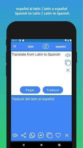 Traductor latín español для Android — скриншот 2
