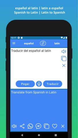 Traductor latín español для Android — скриншот 3