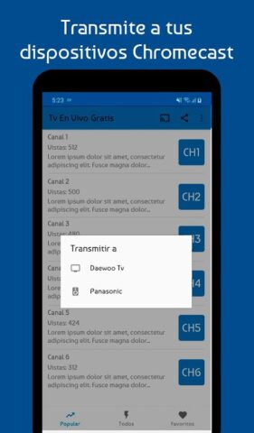 Tv En Vivo для Android — скриншот 2