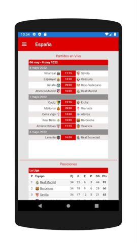 Futbol en vivo TV для Android — скриншот 4