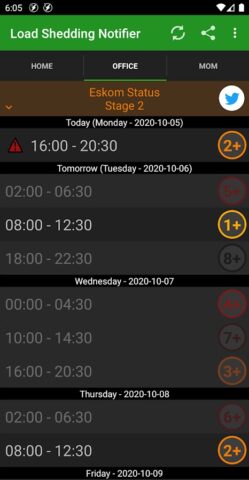 Load Shedding Notifier для Android — скриншот 2