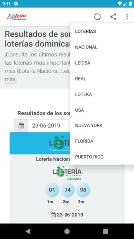 Lotería Dominicana для Android — скриншот 4