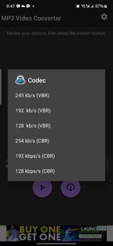 MP3 Video Converter для Android — скриншот 3