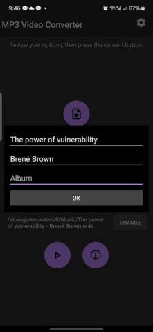 MP3 Video Converter для Android — скриншот 5