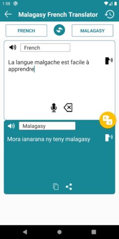Malagasy French Translator для Android — скриншот 1